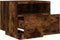 vidaXL - Nachtkastjes - met - LED-verlichting - 2 - st - 40x39x37 - cm - gerookt - eiken
