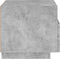 vidaXL - Nachtkastjes - met - LED-verlichting - 2 - st - 40x39x37 - cm - betongrijs