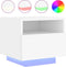 vidaXL - Nachtkastjes - met - LED-verlichting - 2 - st - 40x39x37 - cm - wit