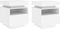vidaXL - Nachtkastjes - met - LED-verlichting - 2 - st - 40x39x48,5 - cm - wit