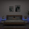 vidaXL - Nachtkastjes - met - LED-verlichting - 2 - st - 40x39x48,5 - cm - wit