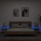 vidaXL - Nachtkastjes - met - LED-verlichting - 2 - st - 40x39x48,5 - cm - betongrijs