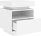 vidaXL - Nachtkastjes - met - LED-verlichting - 2 - st - 40x39x48,5 - cm - wit