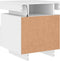vidaXL - Nachtkastjes - met - LED-verlichting - 2 - st - 40x39x48,5 - cm - wit