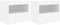 vidaXL - Nachtkastjes - met - LED-verlichting - 2 - st - 50x40x45 - cm - wit