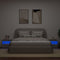 vidaXL - Nachtkastjes - met - LED-verlichting - 2 - st - 50x40x45 - cm - grijs - sonoma