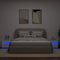 vidaXL - Nachtkastjes - met - LED-verlichting - 2 - st - 50x40x45 - cm - wit