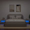 vidaXL - Nachtkastjes - met - LED-verlichting - 2 - st - 50x40x45 - cm - betongrijs