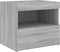 vidaXL - Nachtkastjes - met - LED-verlichting - 2 - st - 50x40x45 - cm - grijs - sonoma