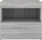 vidaXL - Nachtkastjes - met - LED-verlichting - 2 - st - 50x40x45 - cm - grijs - sonoma