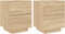 vidaXL - Nachtkastjes - met - LED-verlichting - 2 - st - bewerkt - hout - sonoma - eiken