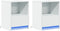 vidaXL - Nachtkastjes - met - LED-verlichting - 2 - st - bewerkt - hout - wit