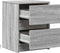 vidaXL - Nachtkastjes - met - LED-verlichting - 2 - st - bewerkt - hout - grijs - sonoma