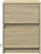 vidaXL - Nachtkastjes - met - LED-verlichting - 2 - st - bewerkt - hout - sonoma - eiken