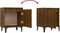 vidaXL - Nachtkastjes - met - metalen - poten - 40x30x50 - cm - bruin - eikenkleurig