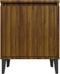 vidaXL - Nachtkastjes - met - metalen - poten - 40x30x50 - cm - bruin - eikenkleurig