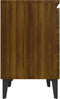 vidaXL - Nachtkastjes - met - metalen - poten - 40x30x50 - cm - bruin - eikenkleurig