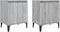 vidaXL - Nachtkastjes - met - metalen - poten - 40x30x50 - cm - grijs - sonoma - eiken
