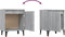 vidaXL - Nachtkastjes - met - metalen - poten - 40x30x50 - cm - grijs - sonoma - eiken