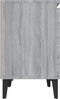 vidaXL - Nachtkastjes - met - metalen - poten - 40x30x50 - cm - grijs - sonoma - eiken