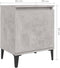 vidaXL - Nachtkastjes - met - metalen - poten - 40x30x50 - cm - betongrijs