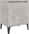 vidaXL - Nachtkastjes - met - metalen - poten - 40x30x50 - cm - betongrijs