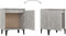 vidaXL - Nachtkastjes - met - metalen - poten - 40x30x50 - cm - betongrijs