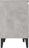 vidaXL - Nachtkastjes - met - metalen - poten - 40x30x50 - cm - betongrijs