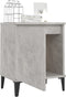 vidaXL - Nachtkastjes - met - metalen - poten - 40x30x50 - cm - betongrijs