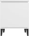 vidaXL - Nachtkastjes - met - metalen - poten - 40x30x50 - cm - wit