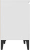 vidaXL - Nachtkastjes - met - metalen - poten - 40x30x50 - cm - wit