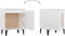 vidaXL - Nachtkastjes - met - metalen - poten - 40x30x50 - cm - wit