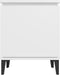 vidaXL - Nachtkastjes - met - metalen - poten - 40x30x50 - cm - wit