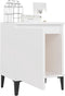 vidaXL - Nachtkastjes - met - metalen - poten - 40x30x50 - cm - wit