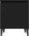 vidaXL - Nachtkastjes - met - metalen - poten - 40x30x50 - cm - zwart