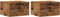 vidaXL - Nachtkastjes - wandgemonteerd - 2 - st - 34x30x20 - cm - oud - houtkleurig