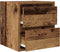 vidaXL - Nachtkastjes - wandgemonteerd - 2 - st - 38x34x40 - cm - oud - houtkleurig