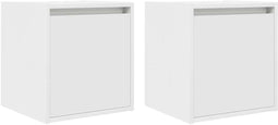 vidaXL - Nachtkastjes - wandgemonteerd - 2 - st - 38x34x40 - cm - wit
