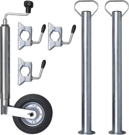 vidaXL - Neuswiel - met - 2 - steunbuizen - en - 3 - klemmen - 48 - mm