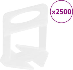 vidaXL - Nivelleerklemmen - voor - tegels - 2500 - st - 1 - mm