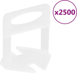 vidaXL - Nivelleerklemmen - voor - tegels - 2500 - st - 2 - mm