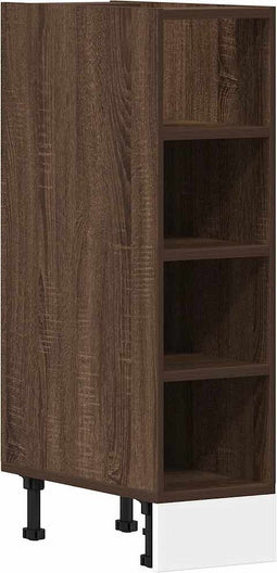 vidaXL - Onderkast - 20x44,5x81,5 - cm - bewerkt - hout - bruin - eikenkleur