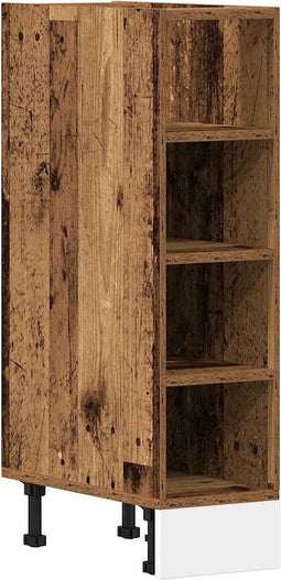 vidaXL - Onderkast - 20x44,5x81,5 - cm - bewerkt - hout - oud - houtkleurig