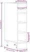 vidaXL - Onderkast - 20x44,5x81,5 - cm - bewerkt - hout - oud - houtkleurig