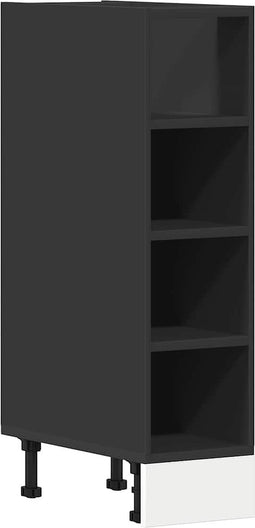 vidaXL - Onderkast - 20x44,5x81,5 - cm - bewerkt - hout - zwart
