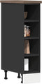vidaXL - Onderkast - 20x44,5x81,5 - cm - bewerkt - hout - zwart