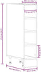 vidaXL - Onderkast - 20x44,5x81,5 - cm - bewerkt - hout - zwart
