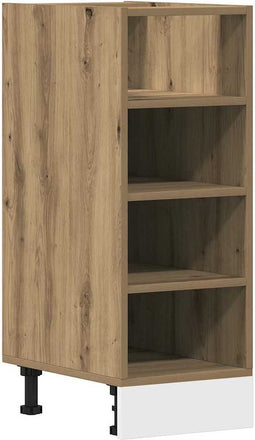 vidaXL - Onderkast - 30x44,5x81,5 - cm - bewerkt - hout - artisanaal - eikenkleur