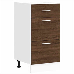 vidaXL - Onderkast - 40x46x81,5 - cm - bewerkt - hout - bruin - eikenkleur