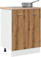 vidaXL - Onderkast - 60x46x81,5 - cm - bewerkt - hout - artisanaal - eikenkleur